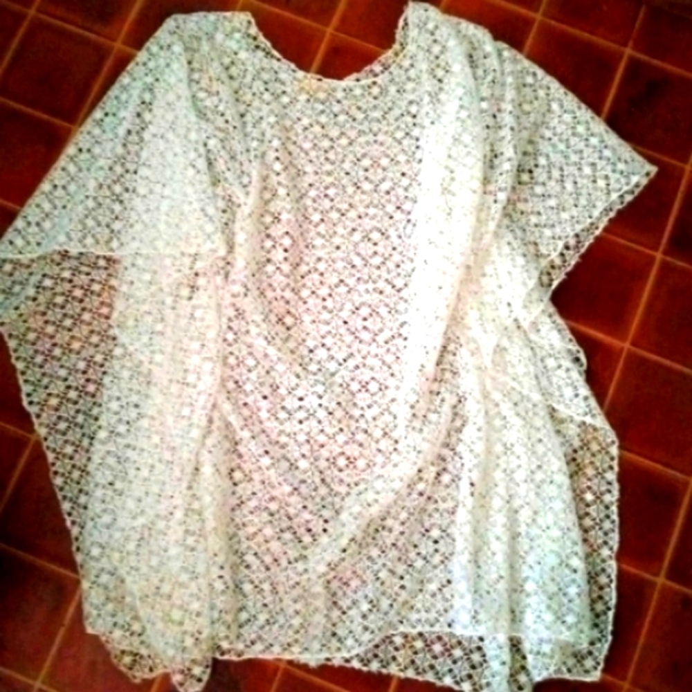 Sunset cove lace crochet swim coverup
